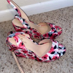 Kate Spade Floral Wedges